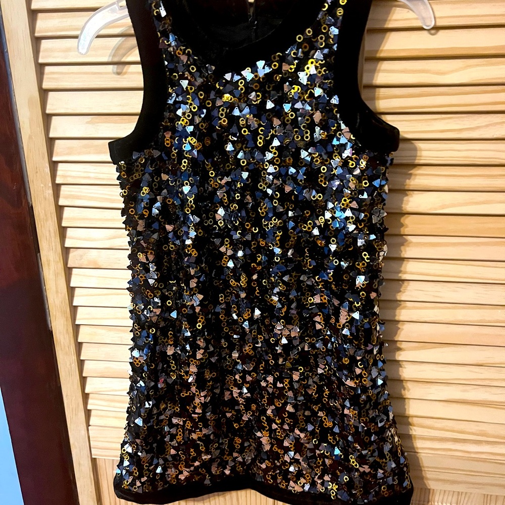 black in glass gold nice dress for kids size 8 short sleeve